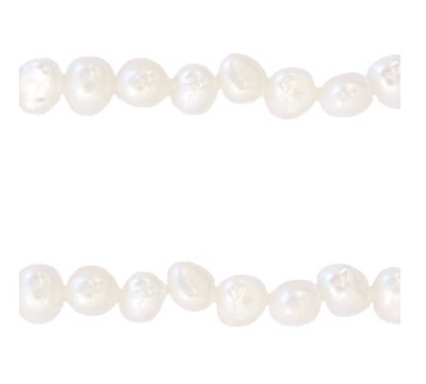 Zoetwater parels Nuggets 4-5 mm white