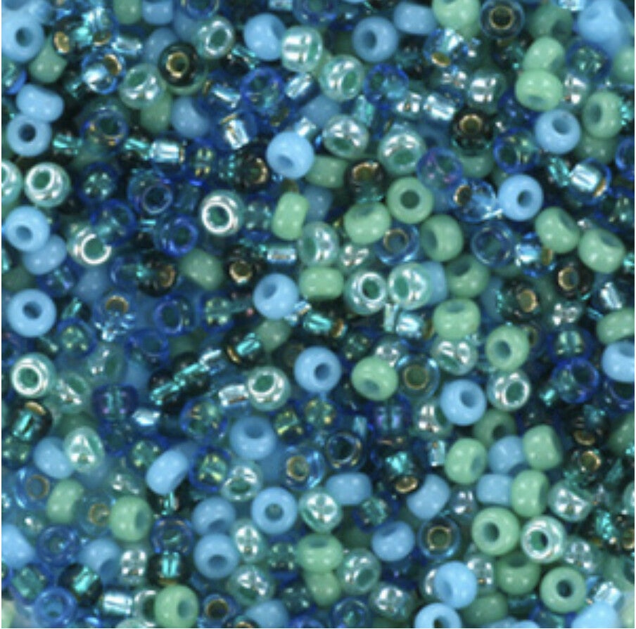 Miyuki rocailles 11/0 2mm Blue Lagoon 11-mix91