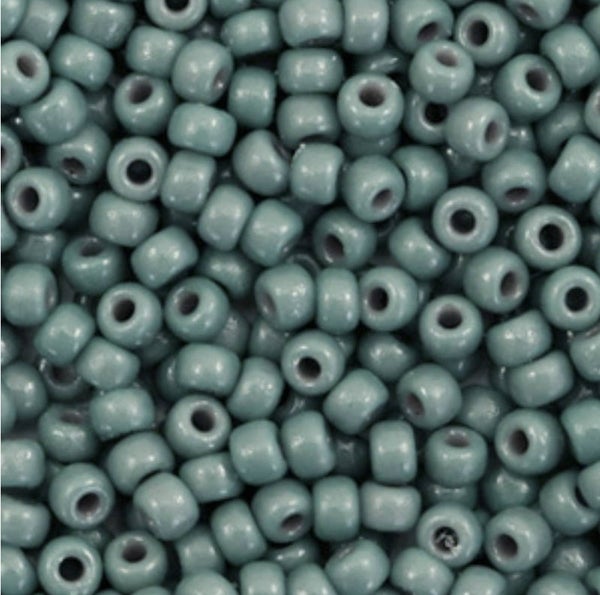 Miyuki rocailles 8/0 3mm Duracoat opaque eucalyptus green 8-4481