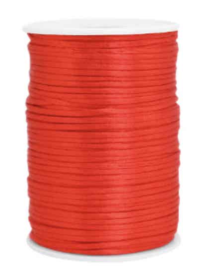 Satijn koord 2,5mm Flame Scarlet Red