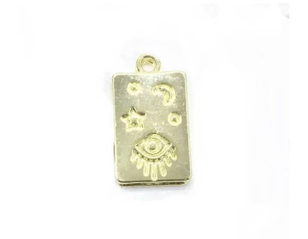 Bedel / Tag eye & stars goud.