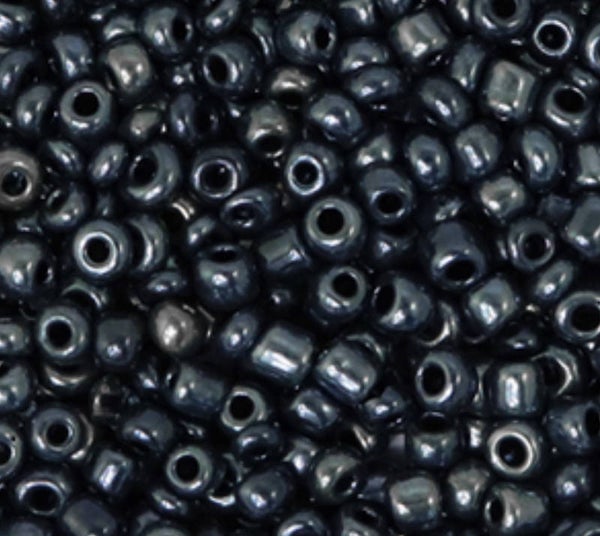 Rocailles 8/0 3mm Anthracite blue metallic