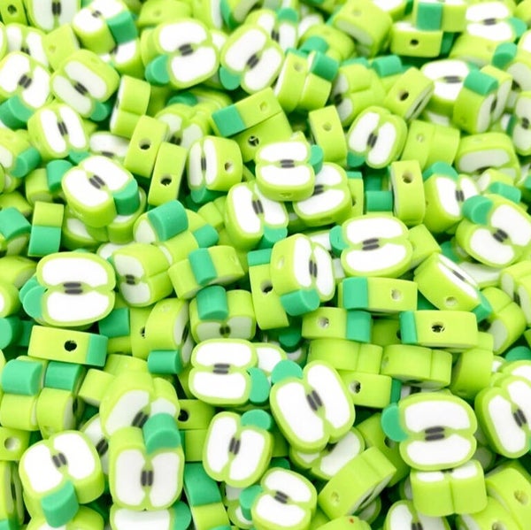 Polymeer kralen apple-groen