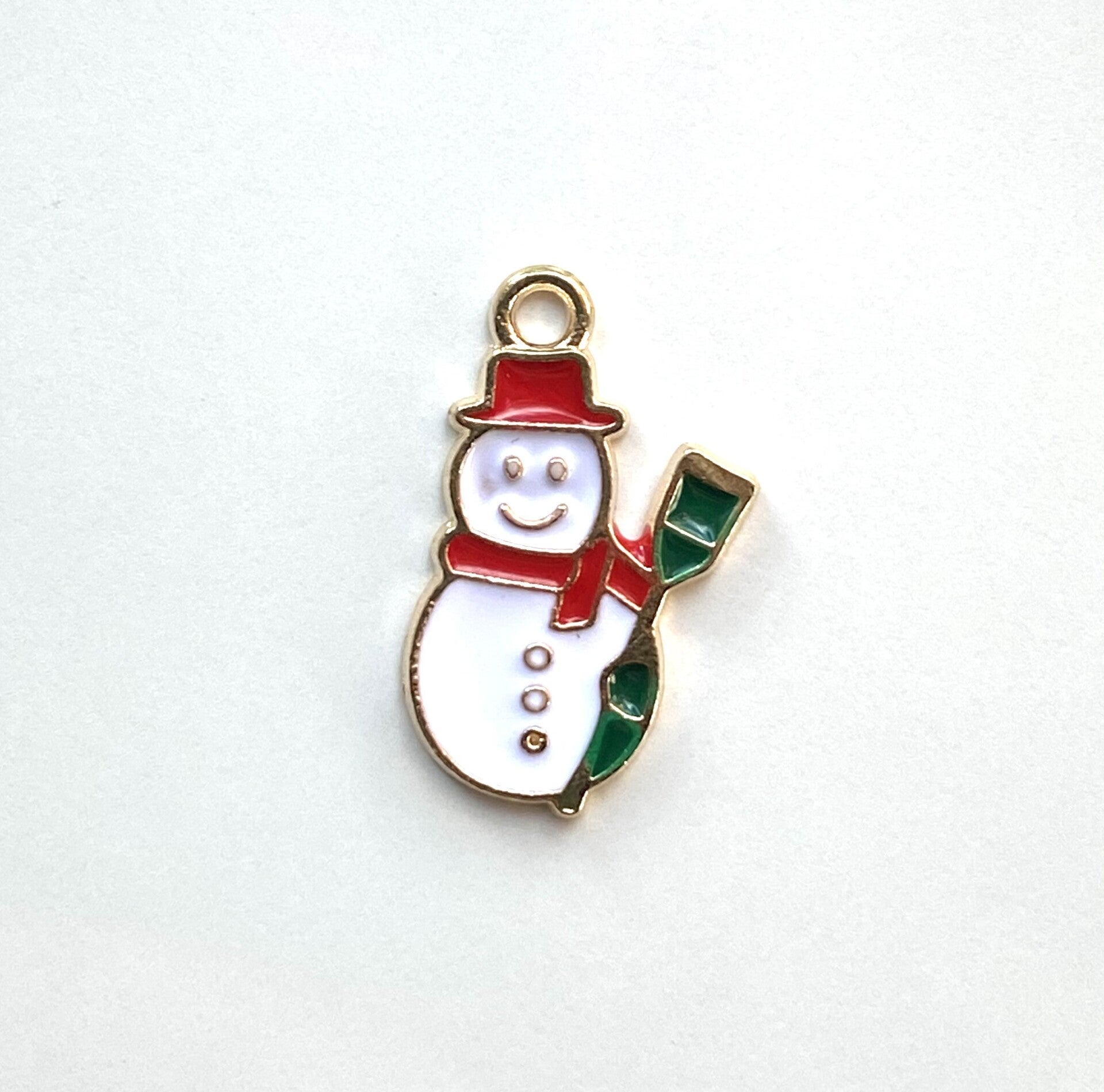 Kerst bedel / hanger sneeuwpop