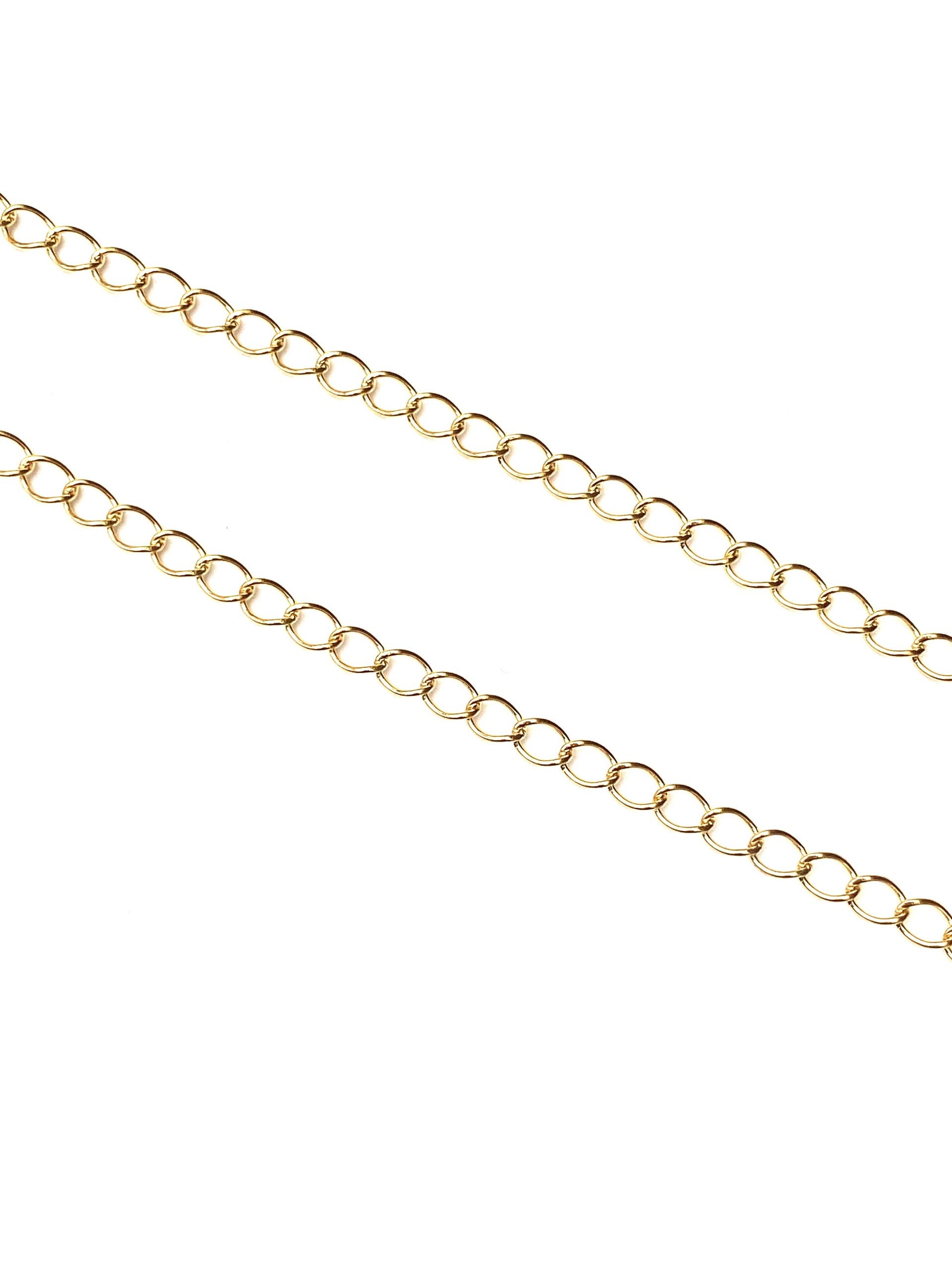 Stainless steel verlengketting rvs goud 50cm