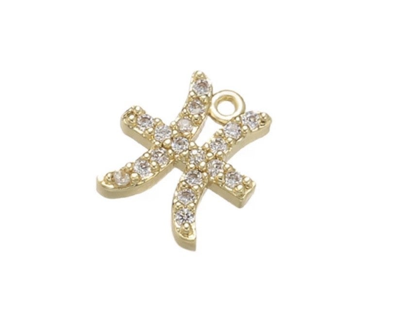 Zirkonia bedel / hanger sterrenbeeld vissen. 