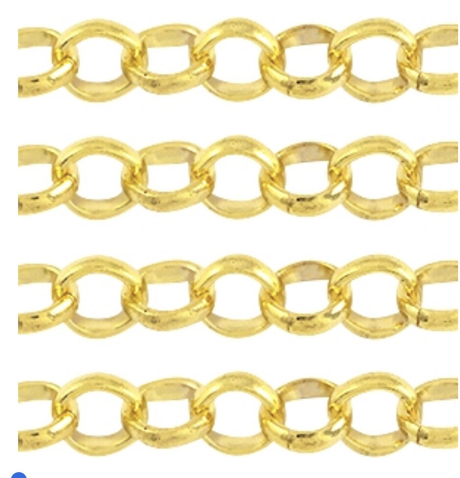 BQ metalen jasseron 6mm Goud rond.