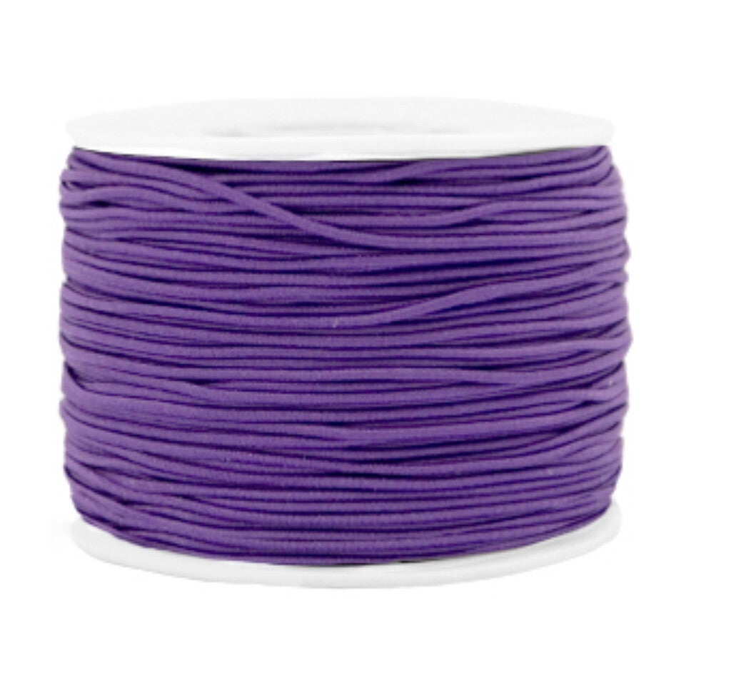 Gekleurd elastisch draad 1,2mm Purple