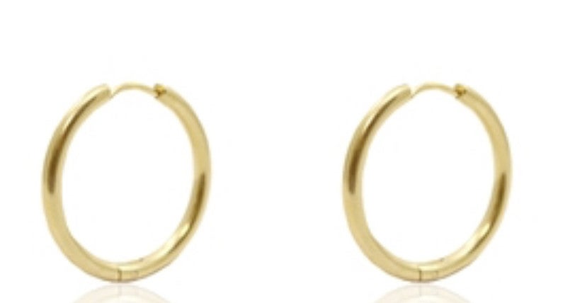 Oorbellen stainless steel (rvs) 15mm