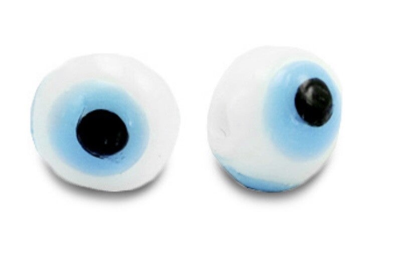 Evil Eye glaskralen 6mm white 