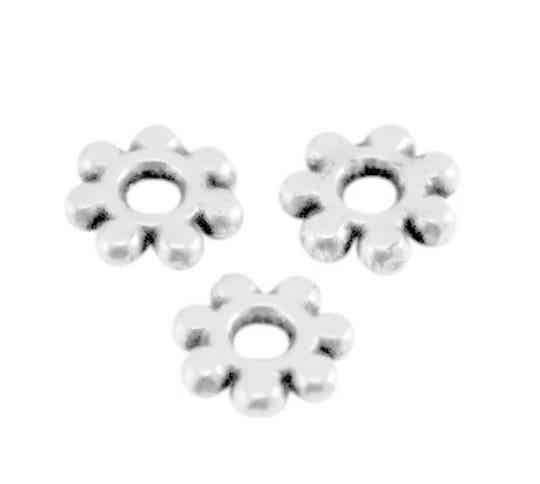 DQ metaal kralen bali ring zilver 5,6mm