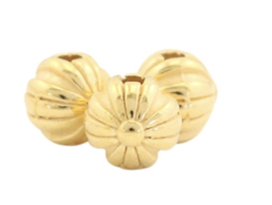 DQ metaal kraal rond 6mm goud 