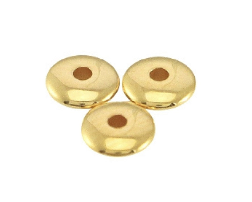 DQ metaal disc 4x1,5mm goud