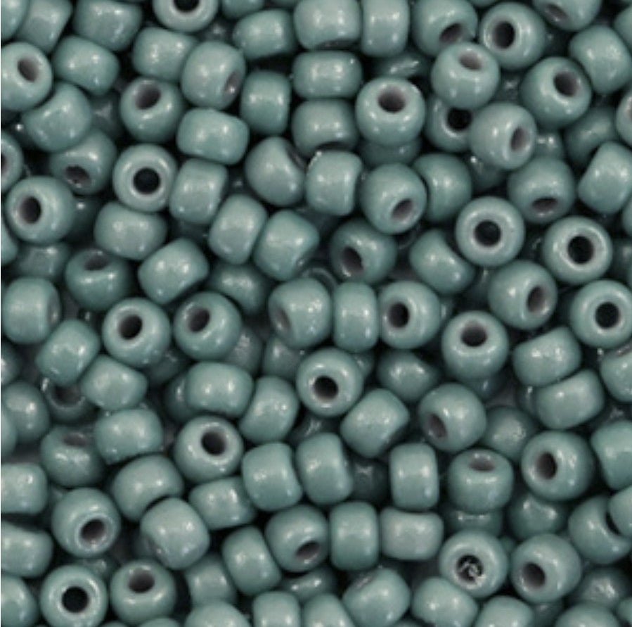 Miyuki rocailles 8/0 3mm Duracoat opaque eucalyptus green 8-4481