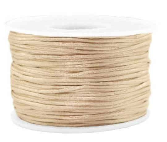 Macramé satijnkoord champagne gold 1,5 mm