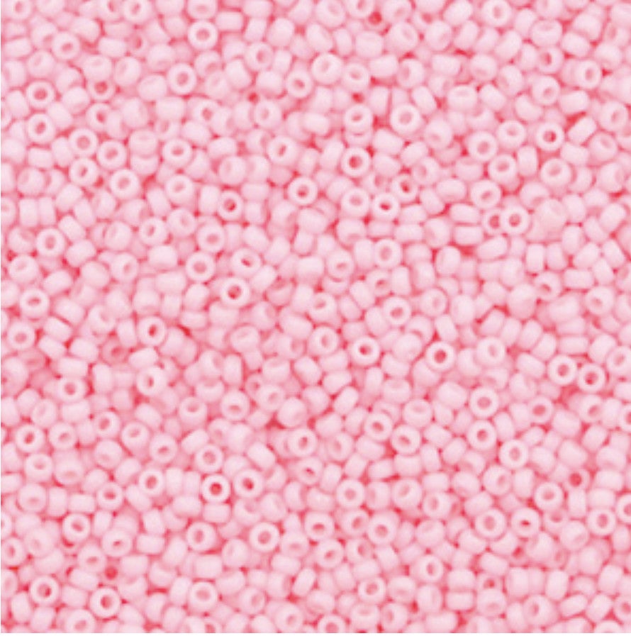 Miyuki Rocailles 15/0 duracoat opaque light carnation pink