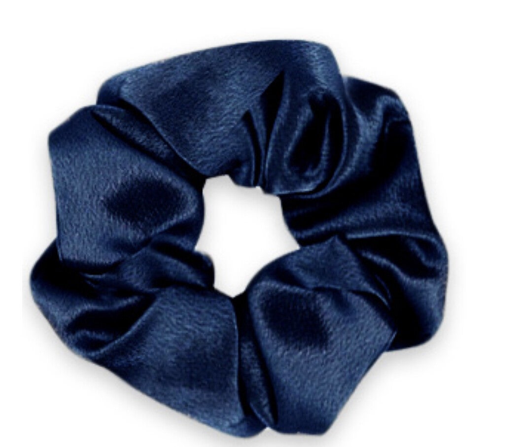 Scrunchie Silky Deep Blue