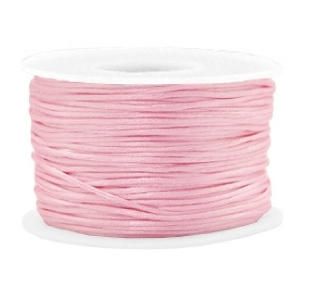 Macrame satijnkoord 1,5 mm lichtroze