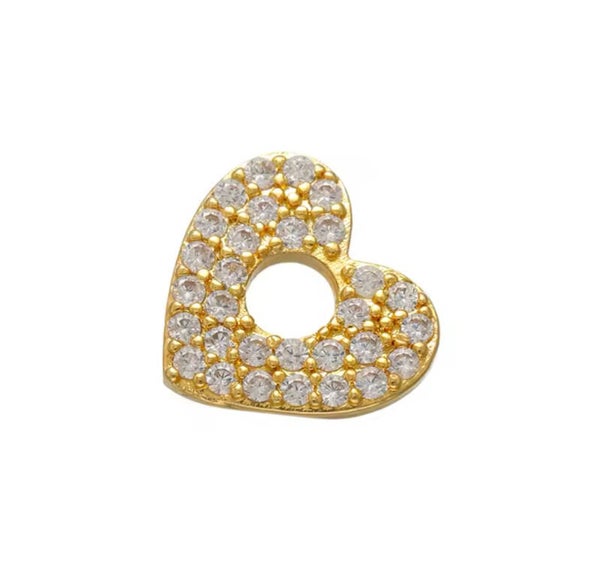 Zirkonia hanger hart Goud