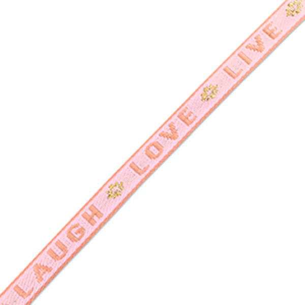 Text lint “live laugh love” Pink-coral pink