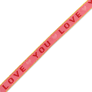 Text lint “love you” Dark pink-red