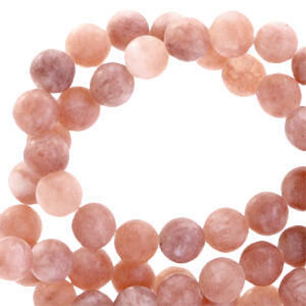 Natuursteen kralen 4mm chalcedoon & agaat mat faded rose pink
