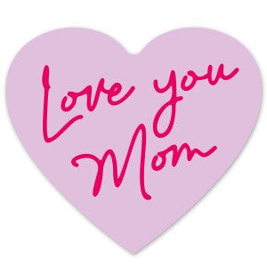 Kaartje hart love you mom