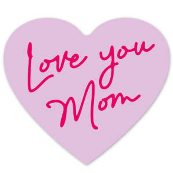 Kaartje hart love you mom
