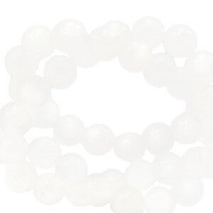 Natuursteen kralen 6mm kwarts mat white