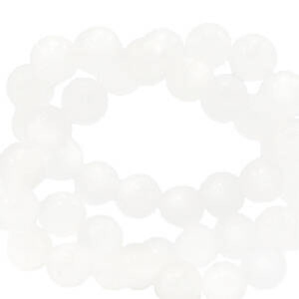 Natuursteen kralen 6mm kwarts mat white