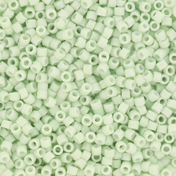 Miyuki delica’s 11/0 opaque matte light mint KR-MIDE11-1516