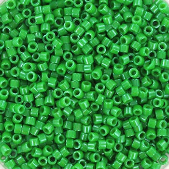 Miyuki delica’s 11/0 opaque dyed kelly green DB-655