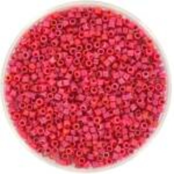 Miyuki delica’s 11/0 opaque matte luster red DB-362