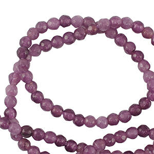 Natuursteen kralen 3mm facet geslepen Dark orchid purple