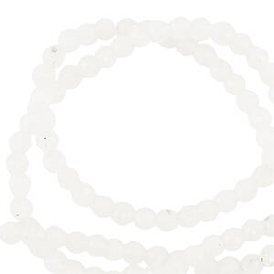 Natuursteen kralen 3mm facet geslepen Soft white