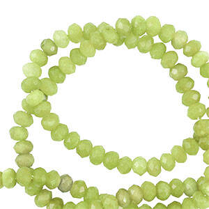 Natuursteen kralen 4mm facet geslepen Lime green