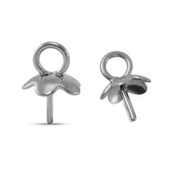 Eindkapjes kralen Stainless steel Zilver