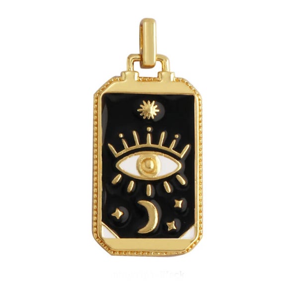 Bedel emaille tarot kaart eye