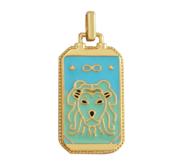 Bedel emaille tarot kaart Leeuw