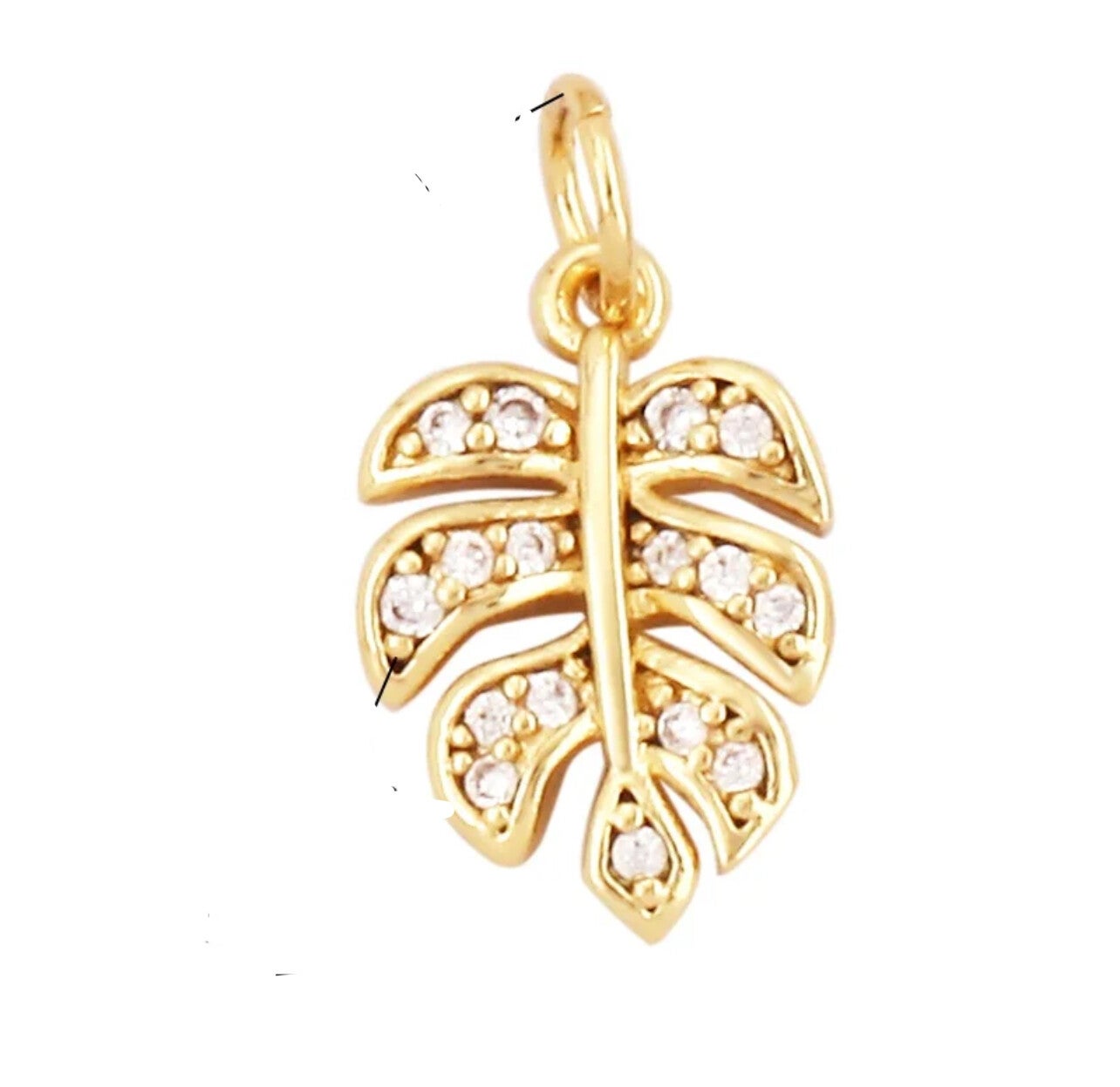 Zirkonia bedel blad Goud