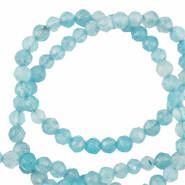 Natuursteen kralen 3mm facet geslepen Light blue