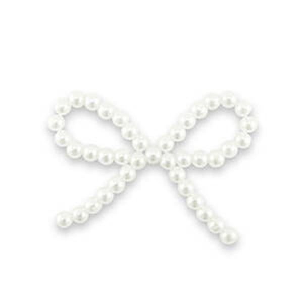 Statement hangers pearl bow Pearl white