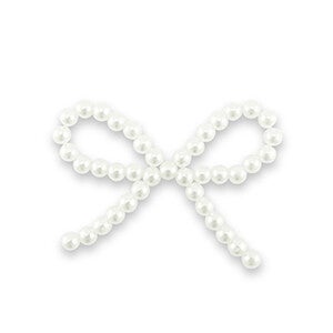 Statement hangers pearl bow Pearl white