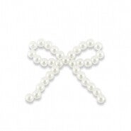 Statement hangers pearl bow Pearl white