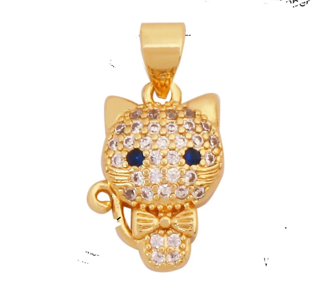 Zirkonia poes Goud - wit