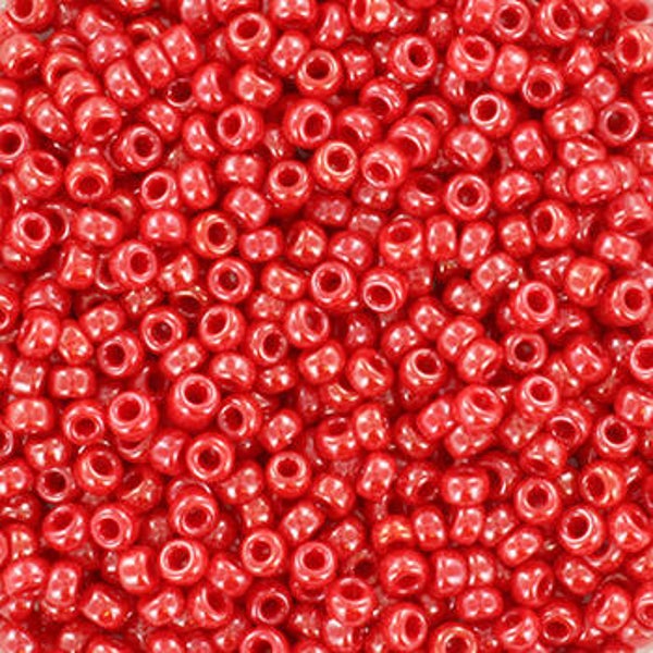 Miyuki 11/0 2mm opaque luster red 11-426