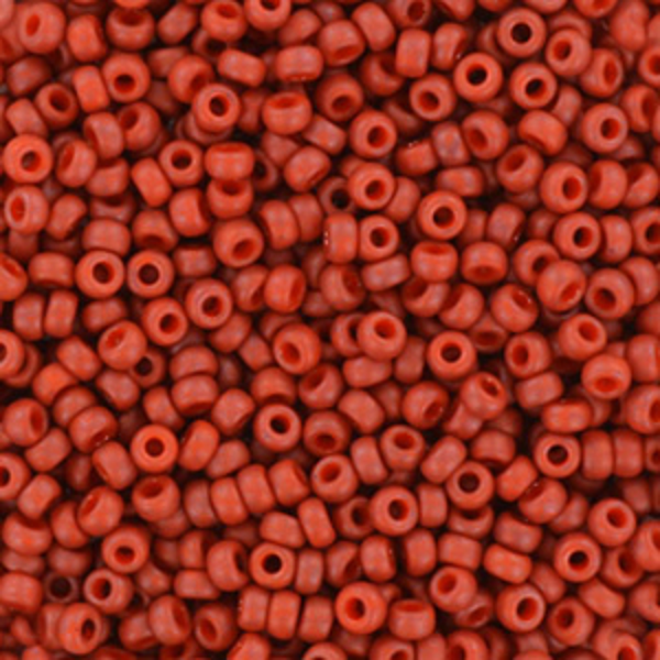 Miyuki rocailles 11-1236 opaque matte terracotta red