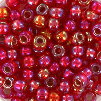 Miyuki 6-1010 silverlined ab flame red