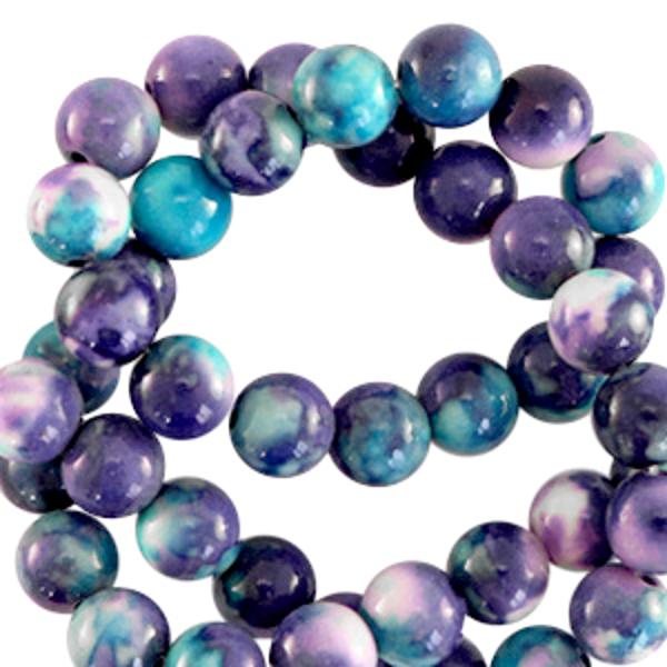 Natuursteen kralen 6mm purple blue