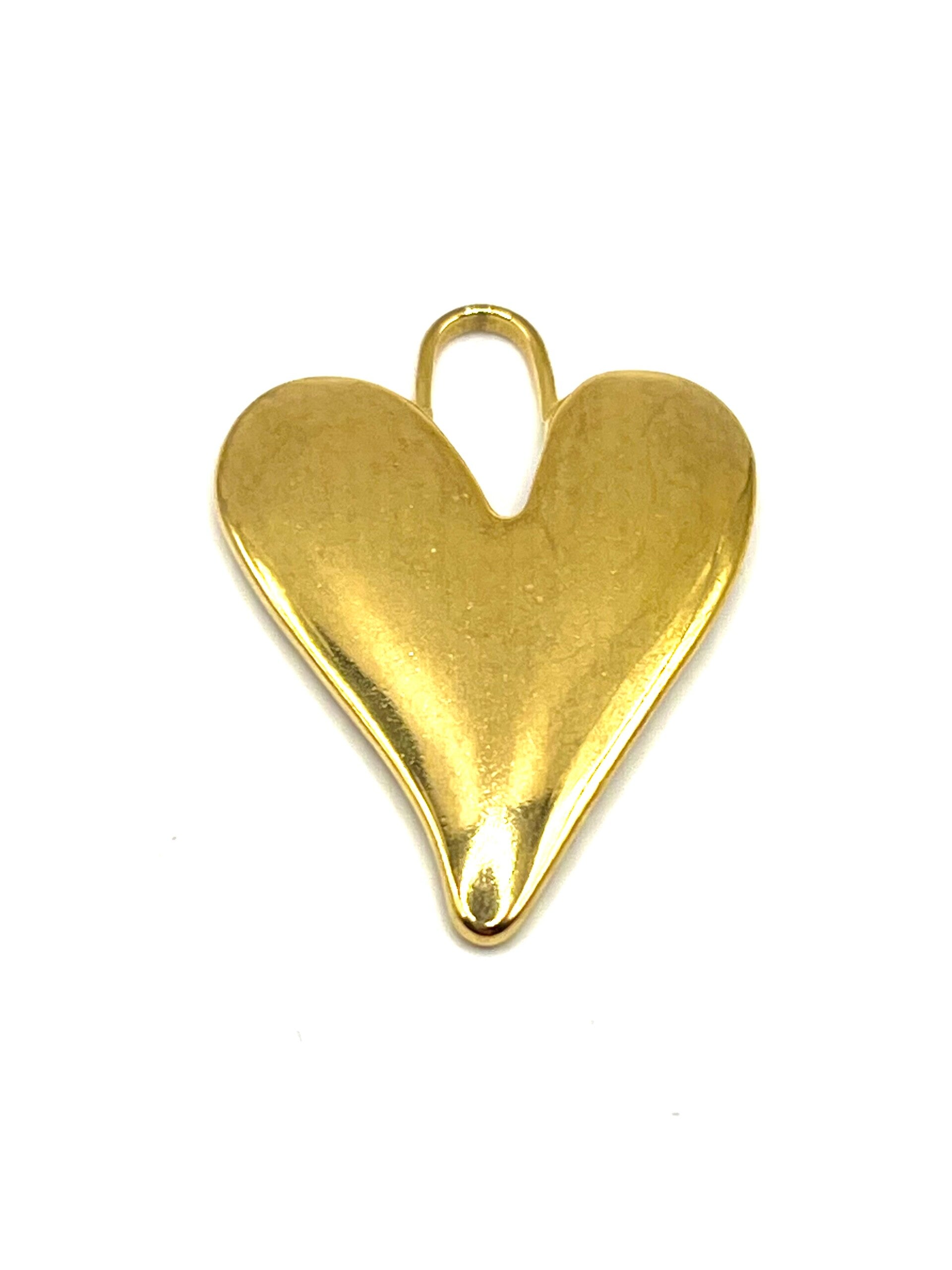 Stainless steel hart Goud 26x3mm